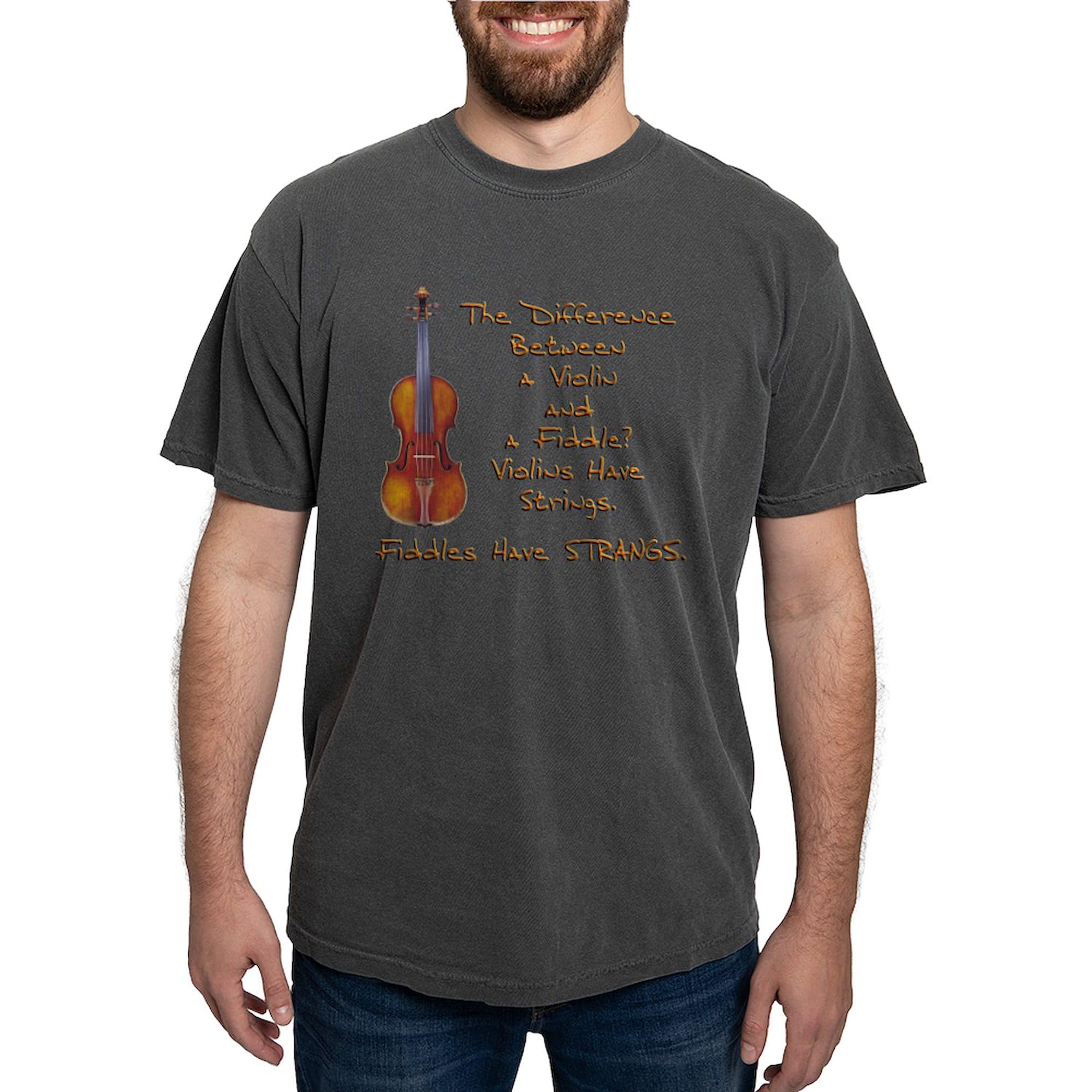 Funny Fiddle Violin T-Shirt for Men - Comfort Colors® Premium Cotton Tee - Perfect for Musicians, Orchestra Members & Music Lovers