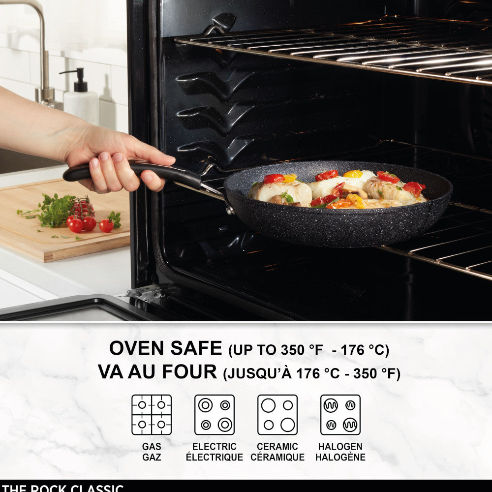 STARFRIT 030948 The Rock 8-Inch (20cm) Nonstick Frying Pan - Perfect for Searing, Sauteing & Everyday Cooking