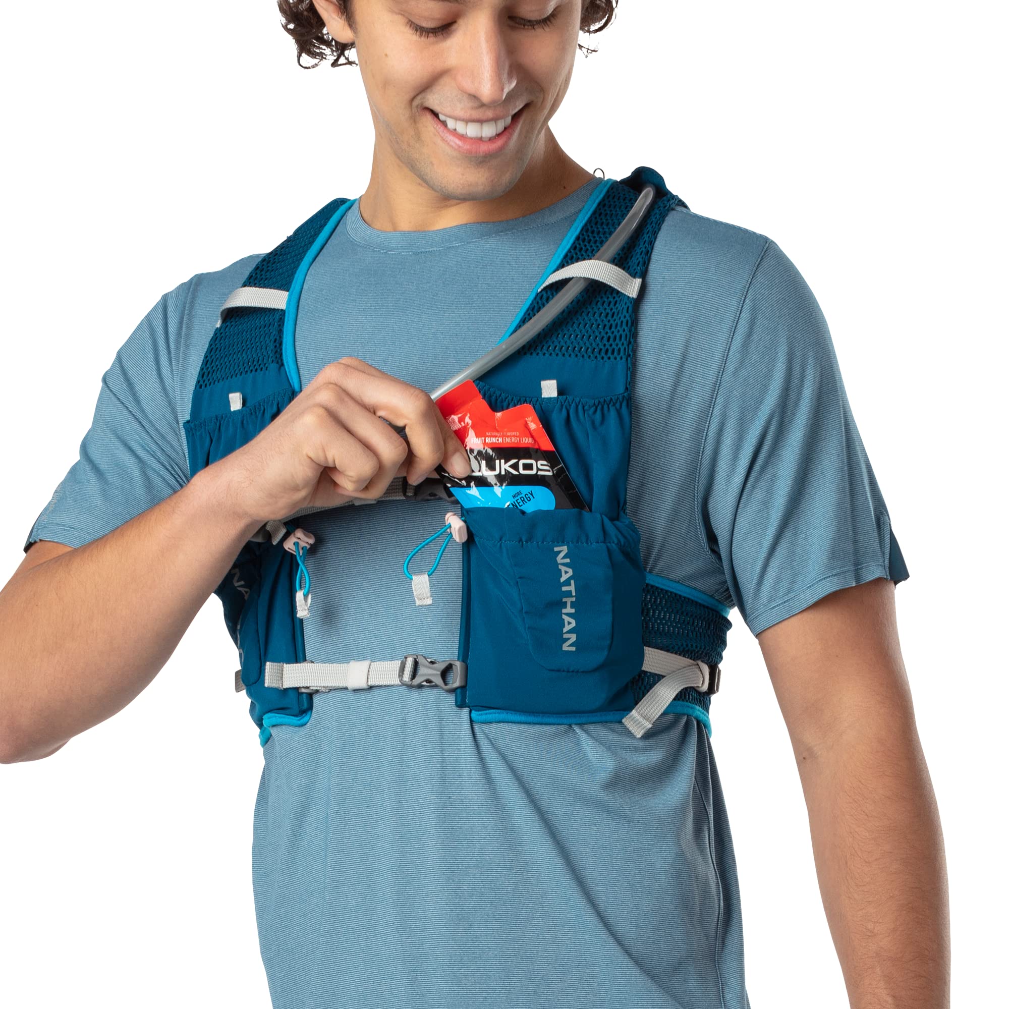Nathan VaporAir Lite 4L Hydration Pack with 2L Bladder - Lightweight Running Vest with Water Bottle Pockets, Breathable Material for Hiking, Cycling & Outdoor Sports