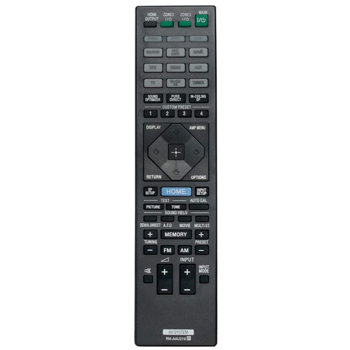 NKF New RM-AAU210 Replacement Remote Control Compatible with Sony STR-ZA1000ES, STR-ZA2000ES, STR-ZA3000ES AV Receivers - Perfect for Home Theater & Audio System Control