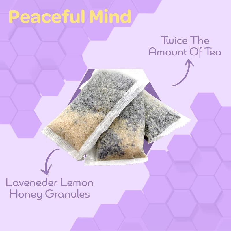 Organic Lavender Lemonade Tea Bags - Caffeine-Free Herbal Tea for Sleep & Stress Relief - 24 Count - Perfect for Relaxation & Nighttime