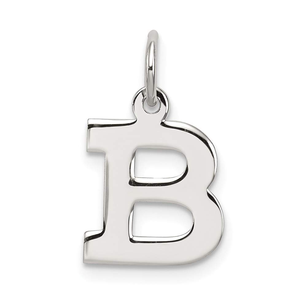 Sterling Silver Small Block Initial A Charm Pendant - Personalized Jewelry Gift for Women, Girls - Perfect for Necklaces, Bracelets & DIY Crafting