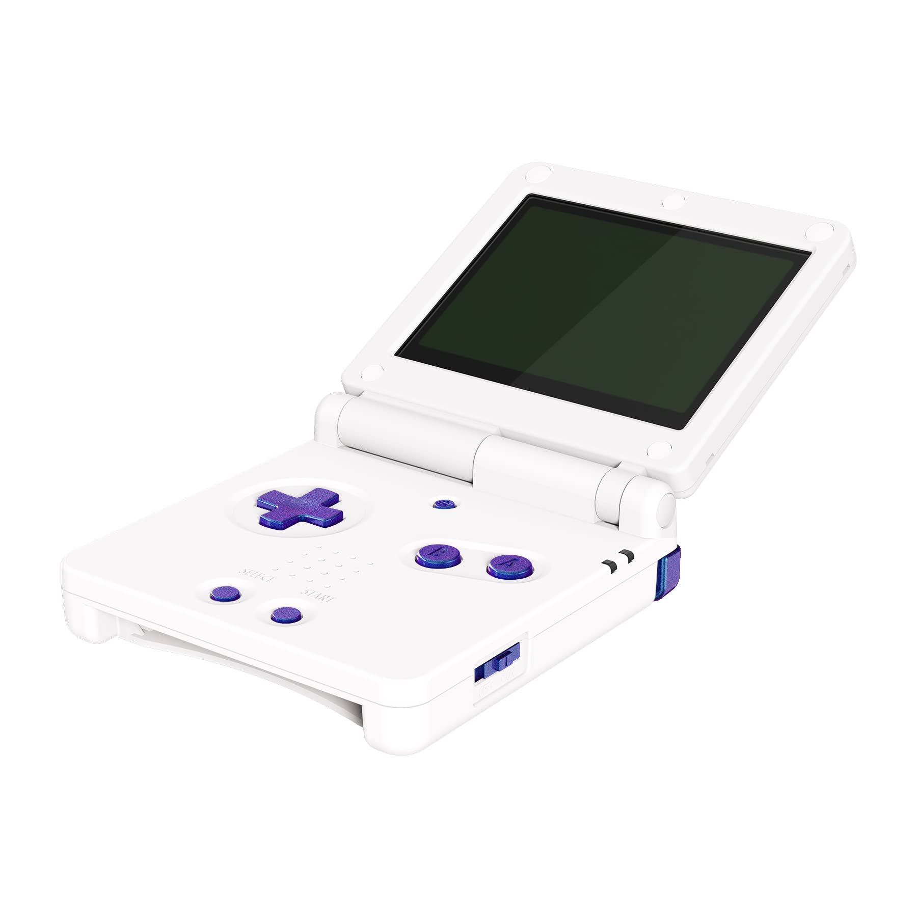 eXtremeRate Chameleon Purple Blue Glossy Custom Full Set Buttons for Gameboy Advance SP - Replacement A B L R, Power, Volume Buttons & D-pad for GBA SP Console (Console Not Included) - Perfect for DIY Repairs, Custom Mods & Gaming Enthusiasts
