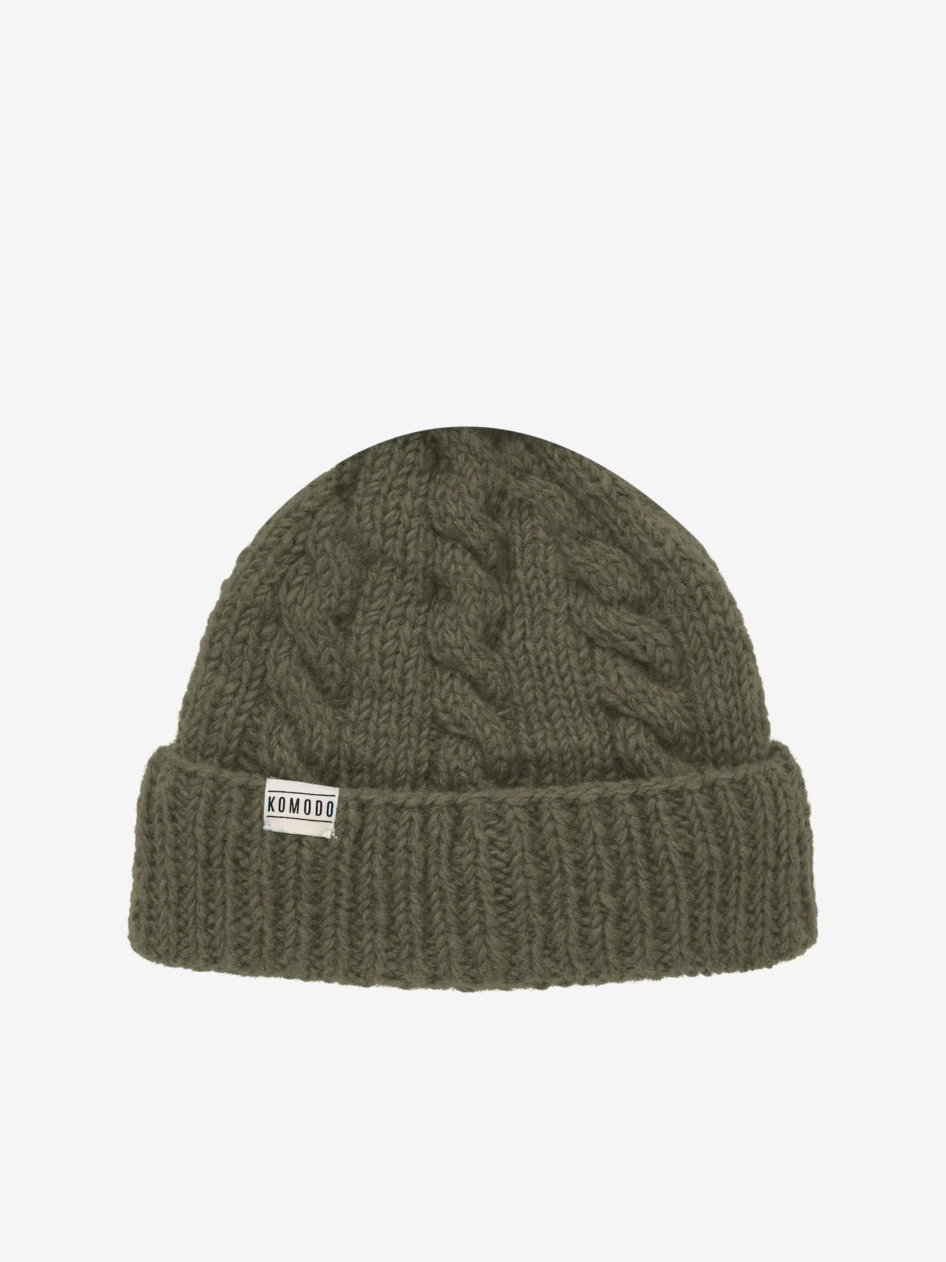 Komodo Matterhorn Lambswool Beanie Hat - Warm Winter Knit Cap for Men & Women, Khaki Color - Perfect for Skiing, Hiking and Cold Weather Outdoor Activities