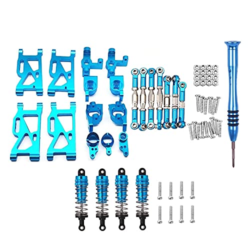 MTGJFDDFO RC Car Parts - Steering Swing Arm, Base C, Rear Hub, Seat Pull Rod & Shock Absorber for Wltoys 1:14 144001 RC Vehicle | Replacement Accessories for Off-Road Racing & DIY RC Car Repairs