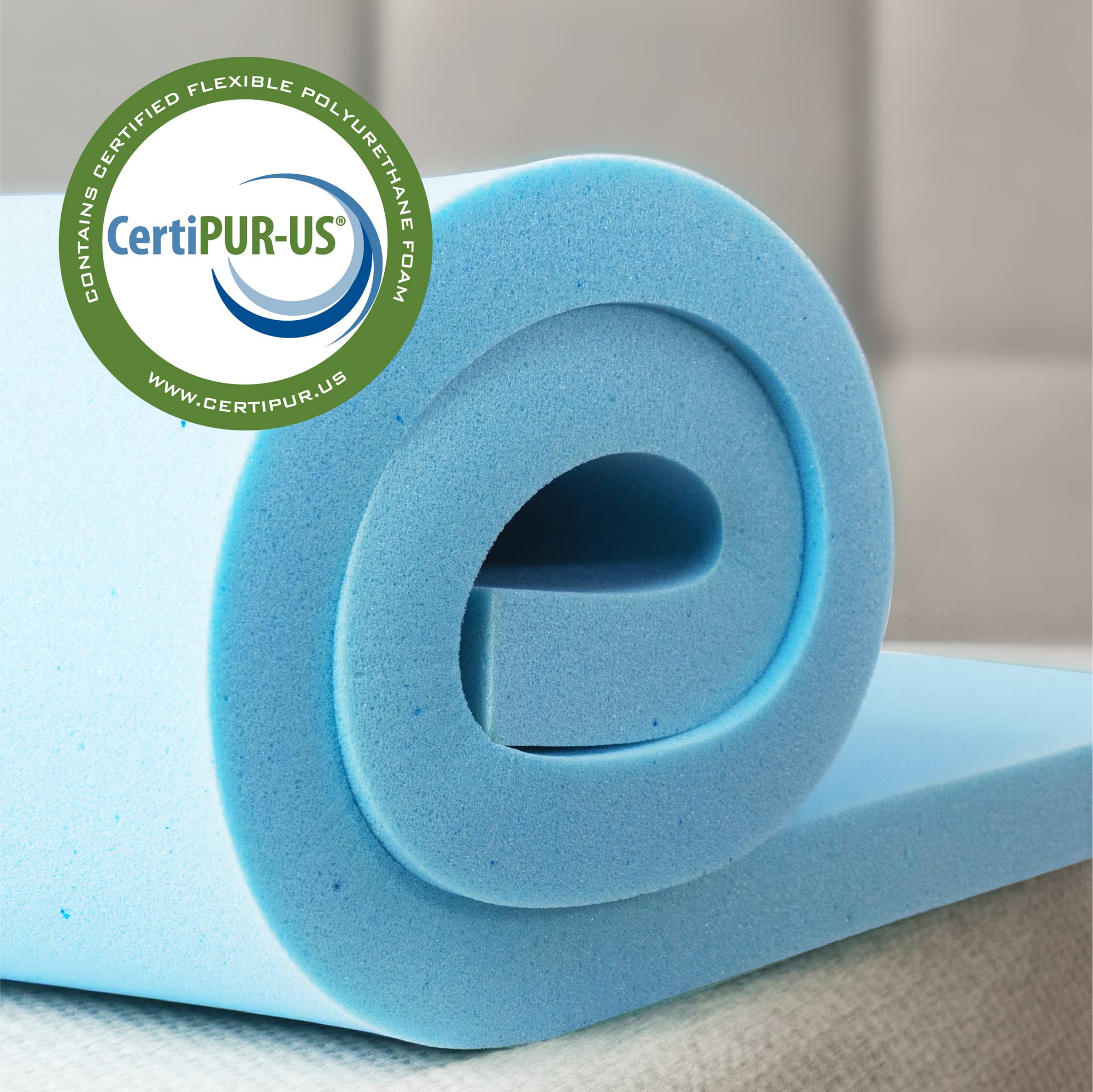 ZINUS 3 Inch Green Tea Cooling Gel Memory Foam Mattress Topper - King Size, CertiPUR-US Certified Cooling Gel Foam for Pressure Relief & Temperature Regulation - Perfect for Hot Sleepers & Bedroom Comfort Upgrade