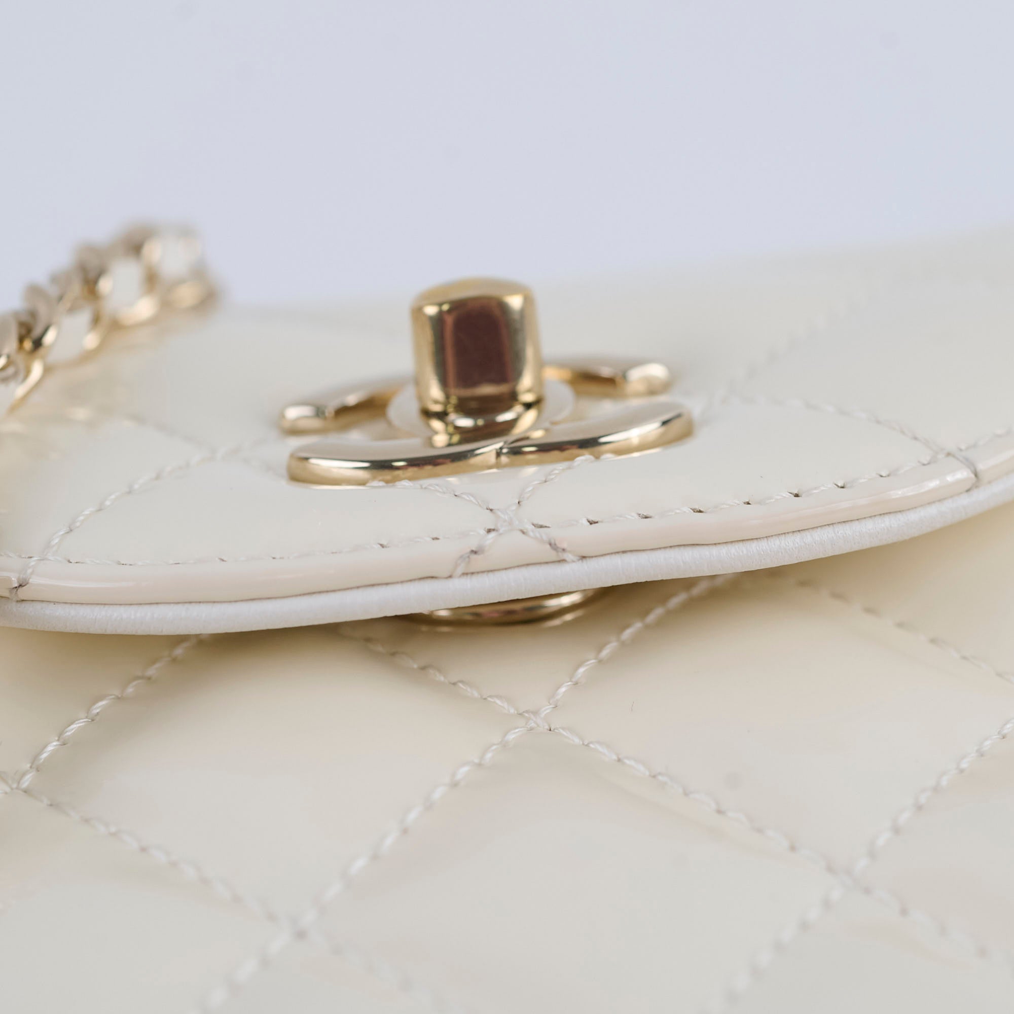 Chanel Mini Patent Leather Shoulder Bag - White Luxury Crossbody Purse for Women | Perfect for Parties, Dates & Everyday Use
