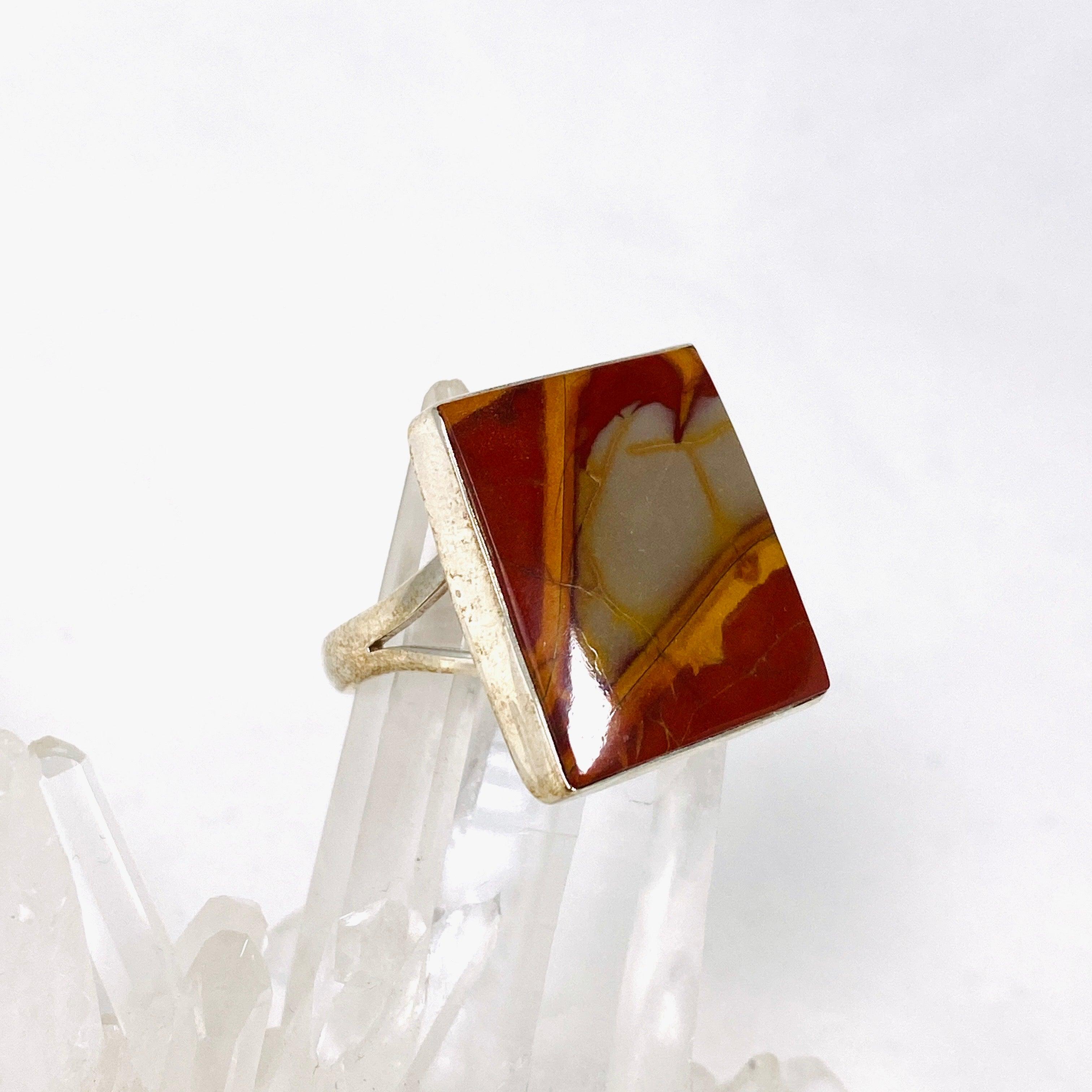 Natural Pilbara Noreena Jasper Rectangular Ring - Size 11 - KRGJ2225 - Handmade Gemstone Jewelry for Women - Perfect for Boho Style, Gift Giving & Spiritual Healing