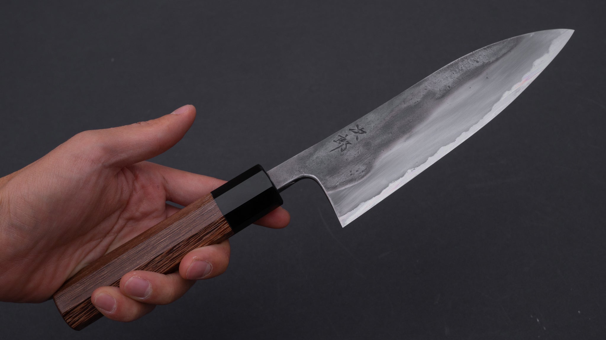 Jiro Tsuchime Wa Santoku 165mm Japanese Chef Knife with Taihei Tagayasan Handle - Perfect for Slicing, Dicing & Chopping Vegetables, Meat & Fish in Professional & Home Kitchens