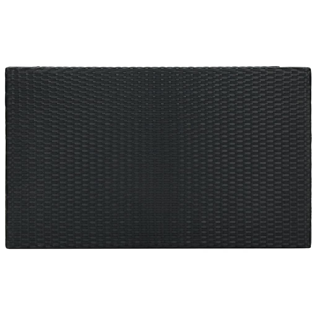 Premium Black Poly Rattan Outdoor Bar Table 39.4