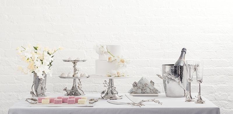White Orchid Champagne Bucket - Elegant Ice Bucket for Wine & Champagne - Perfect for Weddings, Parties & Romantic Dinners
