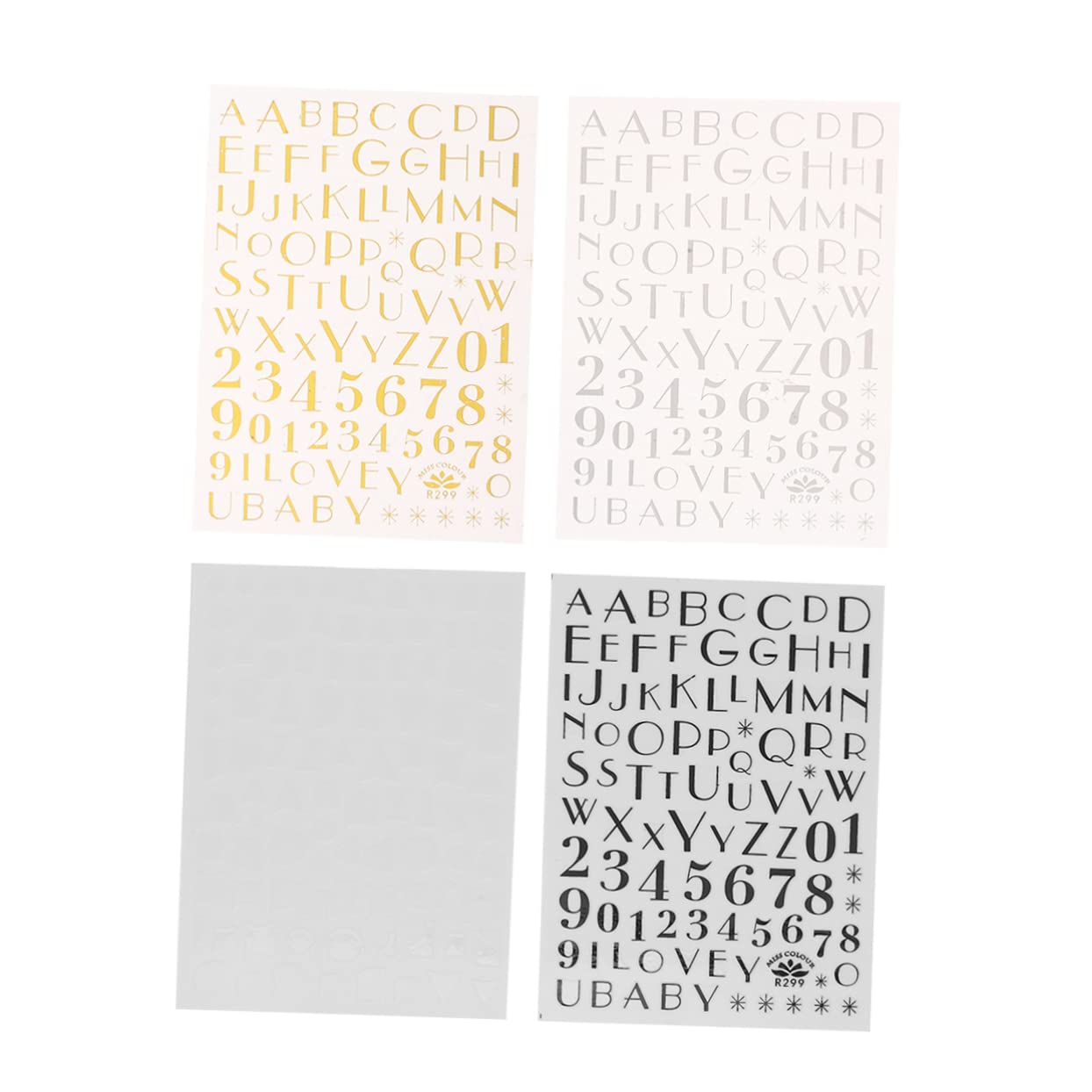 Minkissy Alphabet Stickers for Nails - 8pcs Self-Adhesive Nail Art Letter Stickers Set for Girls & Women | Perfect for DIY Manicures, Nail Decoration & Gift Giving