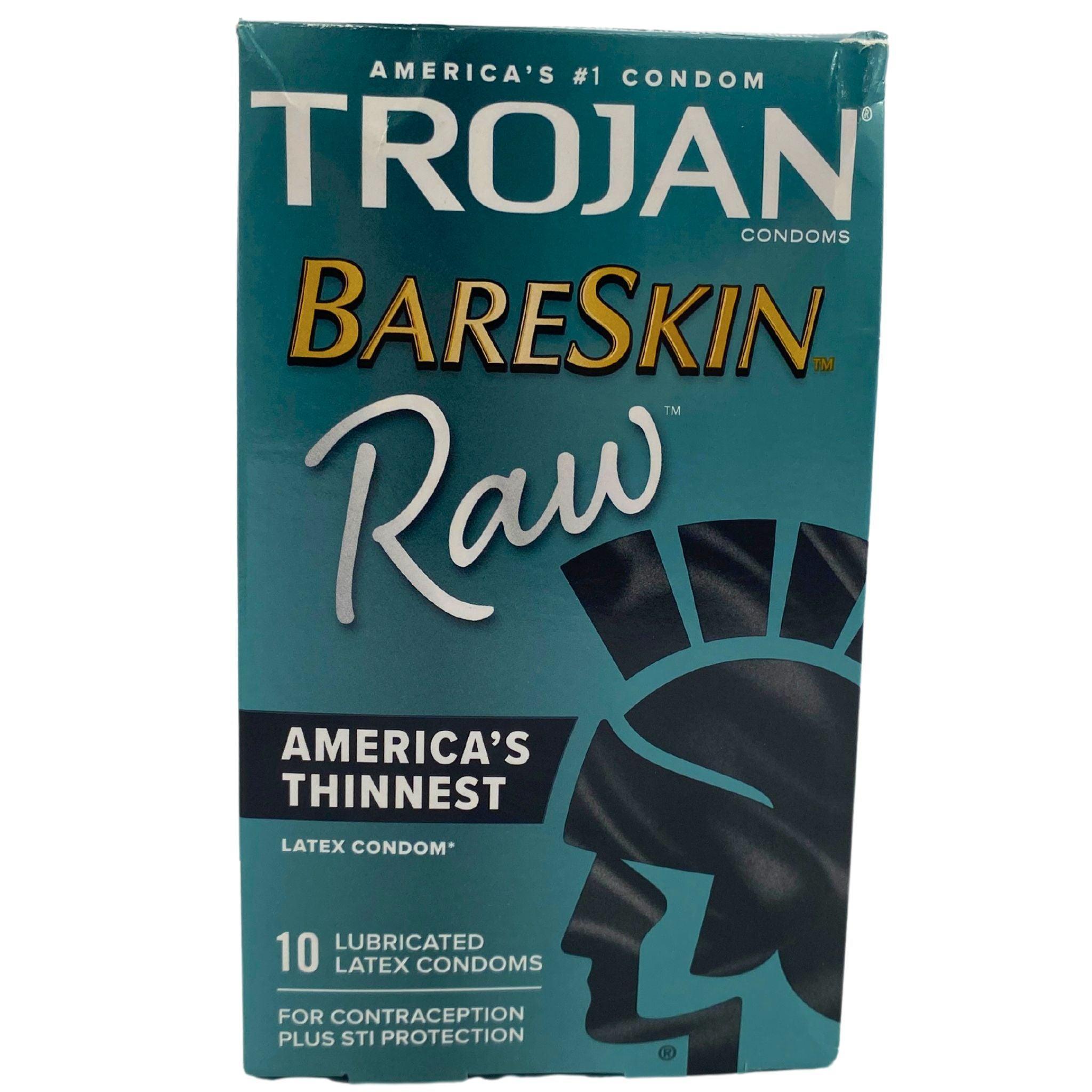Trojan BareSkin Raw Thin Condoms - 62 Count Pack | Ultra Thin & Sensitive Protection for Enhanced Intimacy | Perfect for Couples & Safe Sex