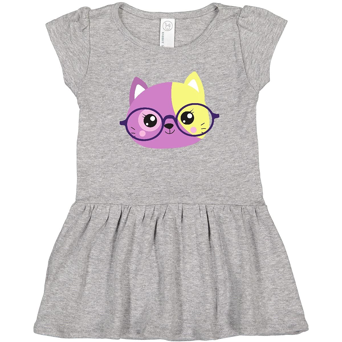 Hipster Cat Dress for Toddlers - Stylish Kitten with Glasses Outfit for Playdates