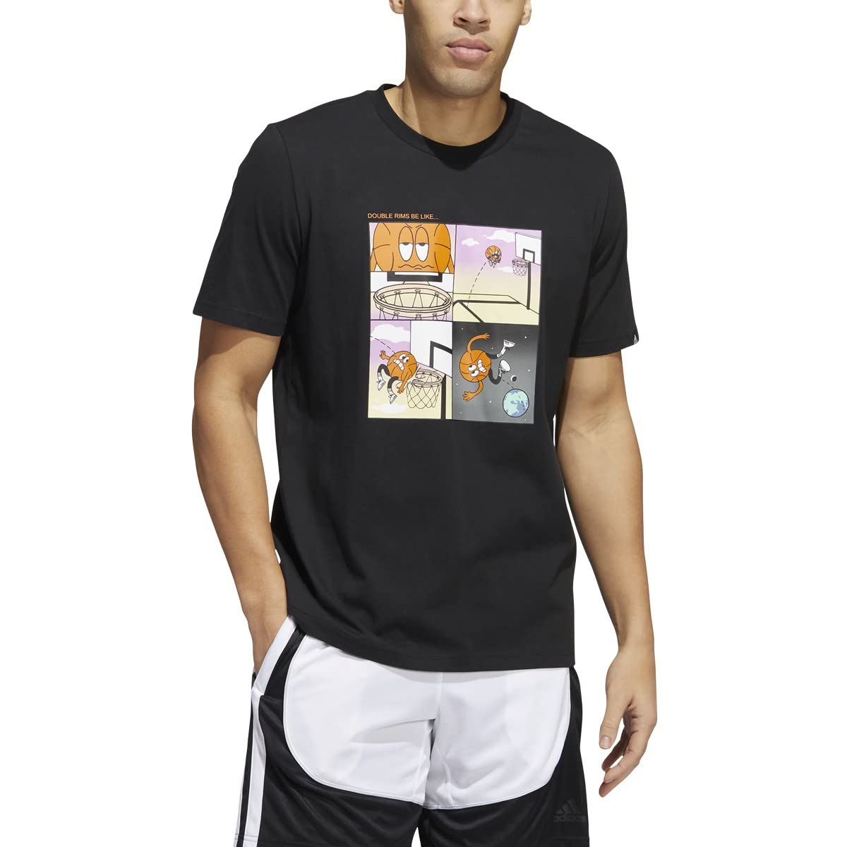 Adidas Men's Double Rims Tee - Classic Cotton T-Shirt for Casual Wear & Street Style | Perfect for Gym, Everyday Outfits & Sports