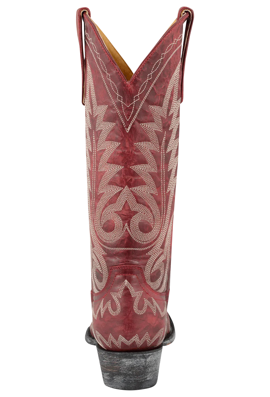 Old Gringo Goat Leather Nevada Cowgirl Boots for Women - Red Western Boots for Country Dancing, Rodeo & Cowgirl Fashion