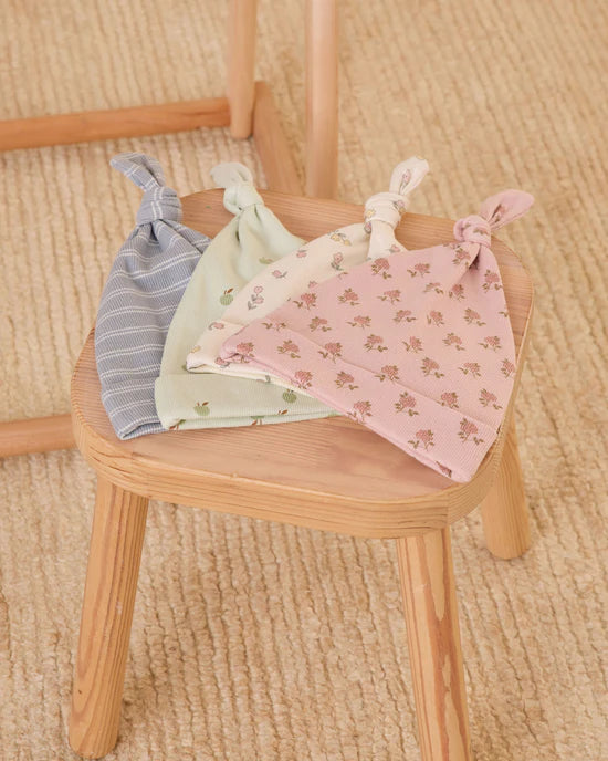Soft Knotted Baby Gown and Hat Set - Floral Rose Design for Newborns | Perfect for Hospital Photos, Christening & Special Occasions