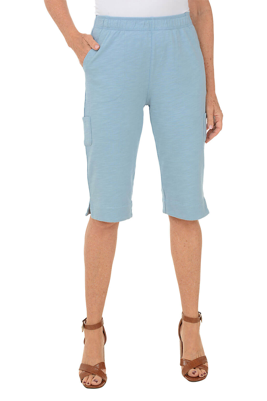 French Terry Cargo Pocket Skimmer Pants for Women - Comfortable Casual Joggers with Side Pockets - Perfect for Yoga, Lounge, and Everyday Wear