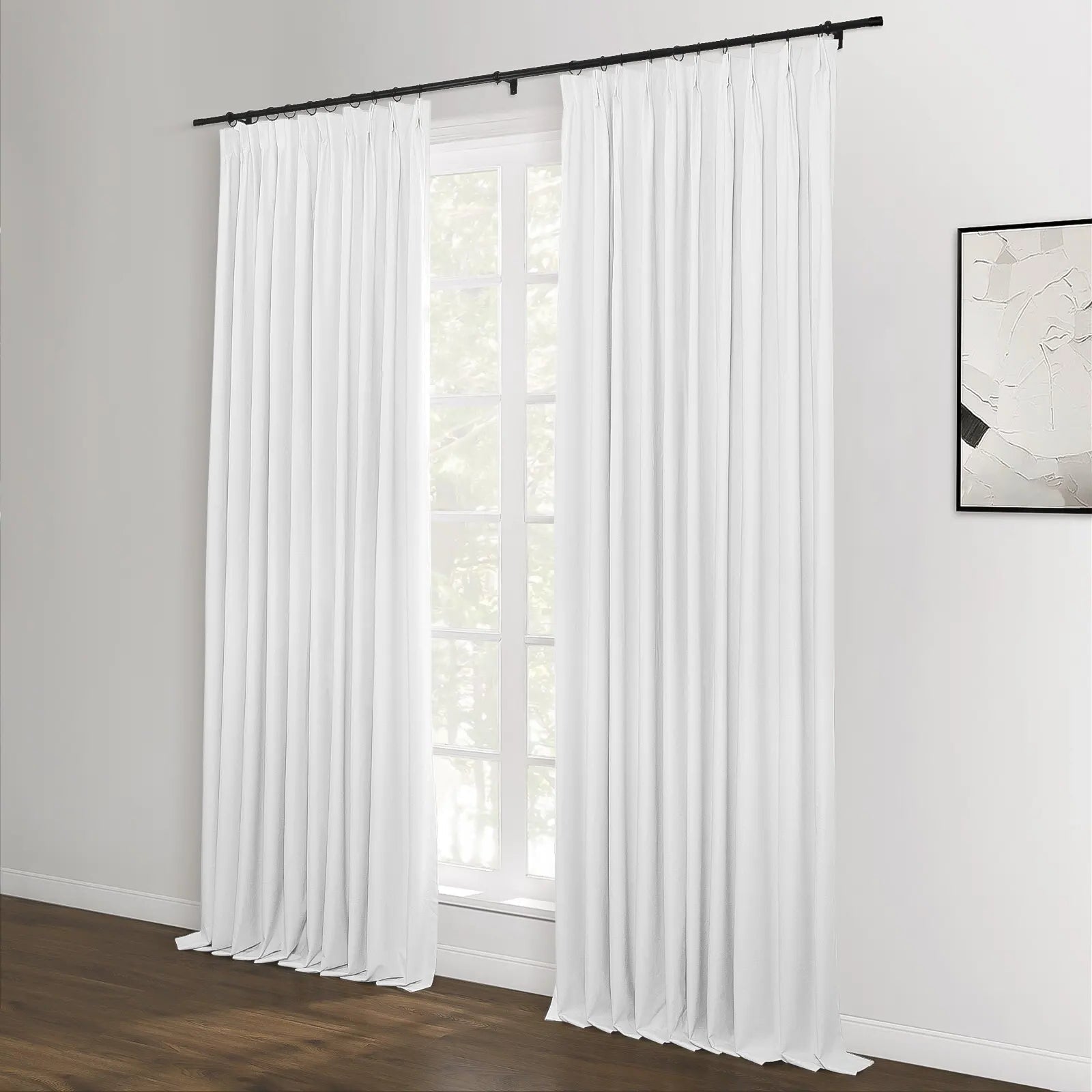 Lila 100% Blackout Pleated Curtains - Thermal Insulated Room Darkening Drapes for Bedroom, Living Room & Nursery - Noise Reducing & Energy Efficient Window Treatments