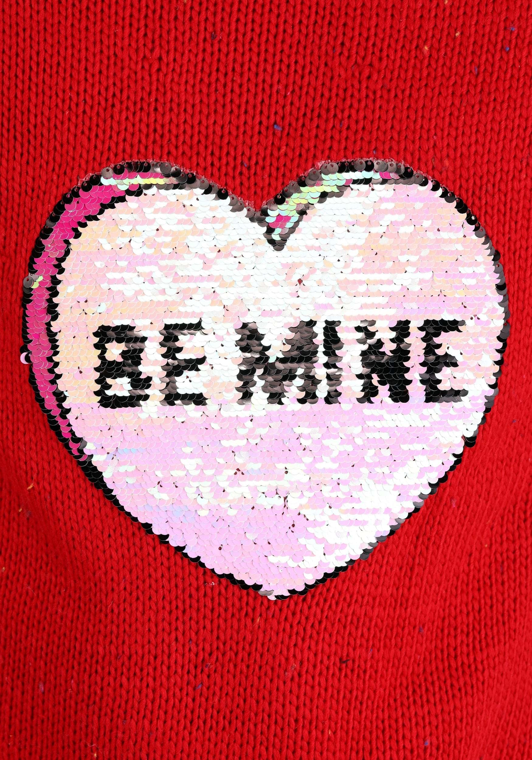 Valentine's Day Ugly Sweaters for Adults - Funny XOXO Be Mine Heart Crewneck Sweatshirts | Perfect for Couples, Parties & Romantic Gifts