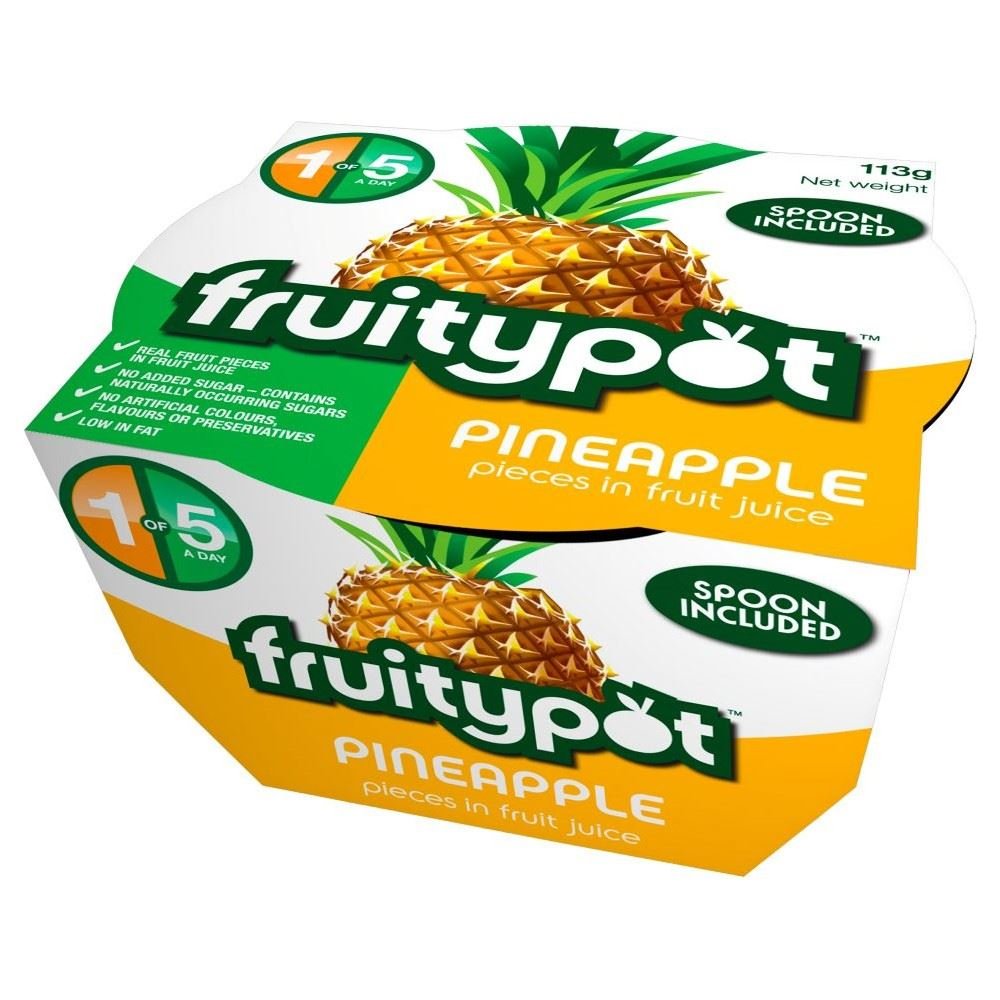 FruityPot Pineapple Slices (113g) - Dried Pineapple Snacks for Kids & Adults - Perfect for Lunch Boxes, Hiking & Healthy On-the-Go Snacking