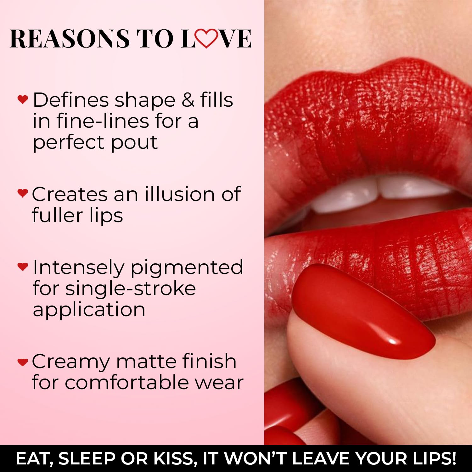 Just Herbs Fill & Define Lip Liner - Shea Butter & Coconut Oil Infused, Transfer-Proof, Long-Lasting Creamy Matte Finish Lip Pencil for Everyday Wear & Special Occasions