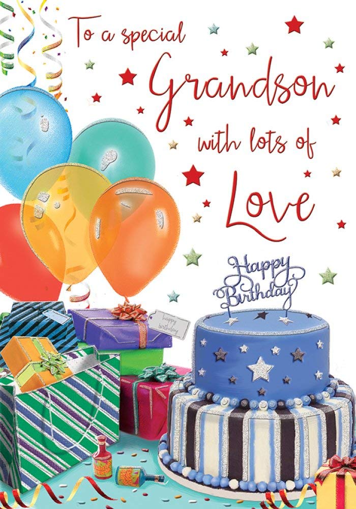 Regal Publishing Birthday Card for Grandson - 9 x 6 Inch Greeting Card with Heartfelt Message - Perfect for Grandson's Birthday, Graduation or Special Occasion