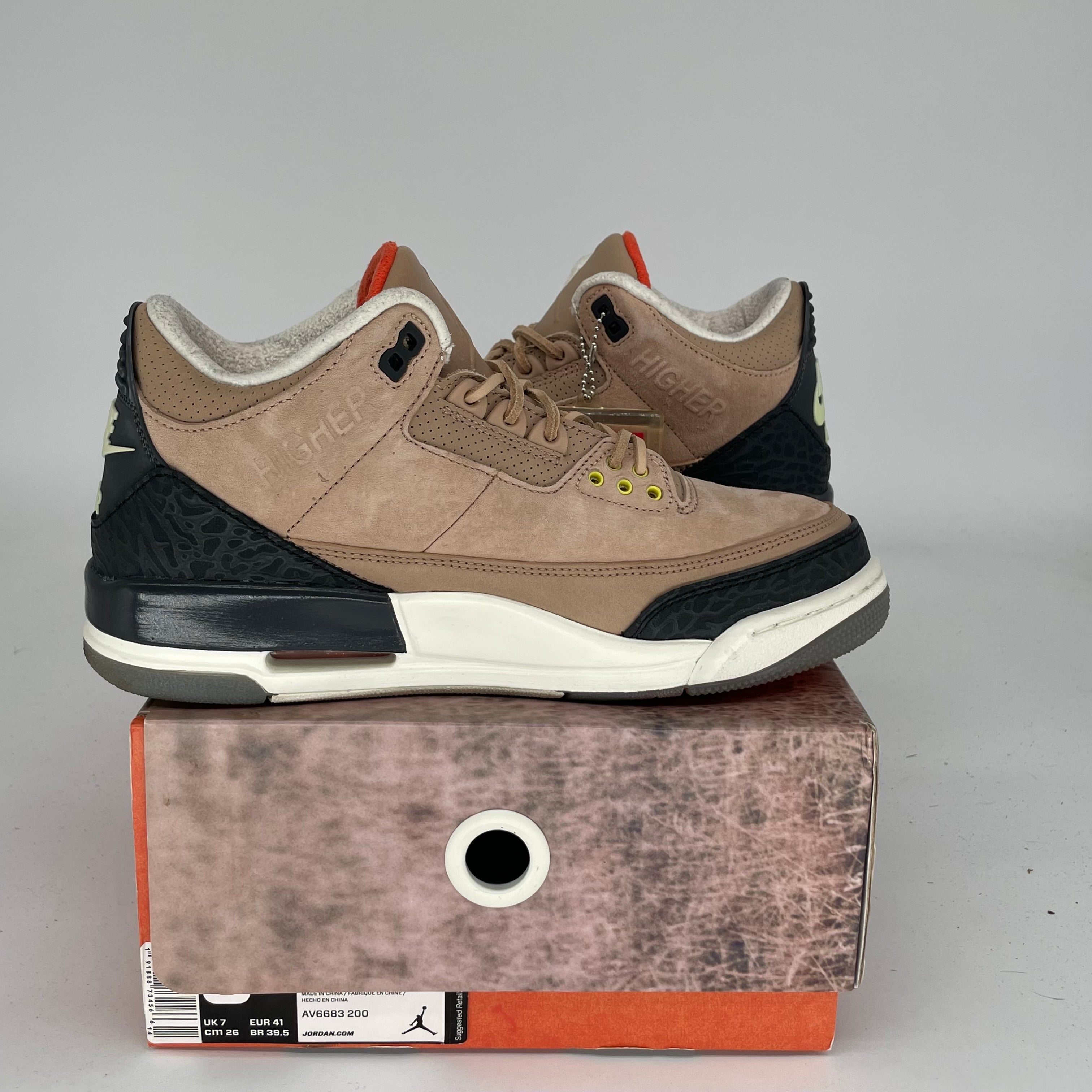 AIR JORDAN 3 Retro JTH Bio Beige Men's Basketball Shoes Size 8 - AV6683-200 | Authentic Sneakers for Casual Wear & Street Fashion