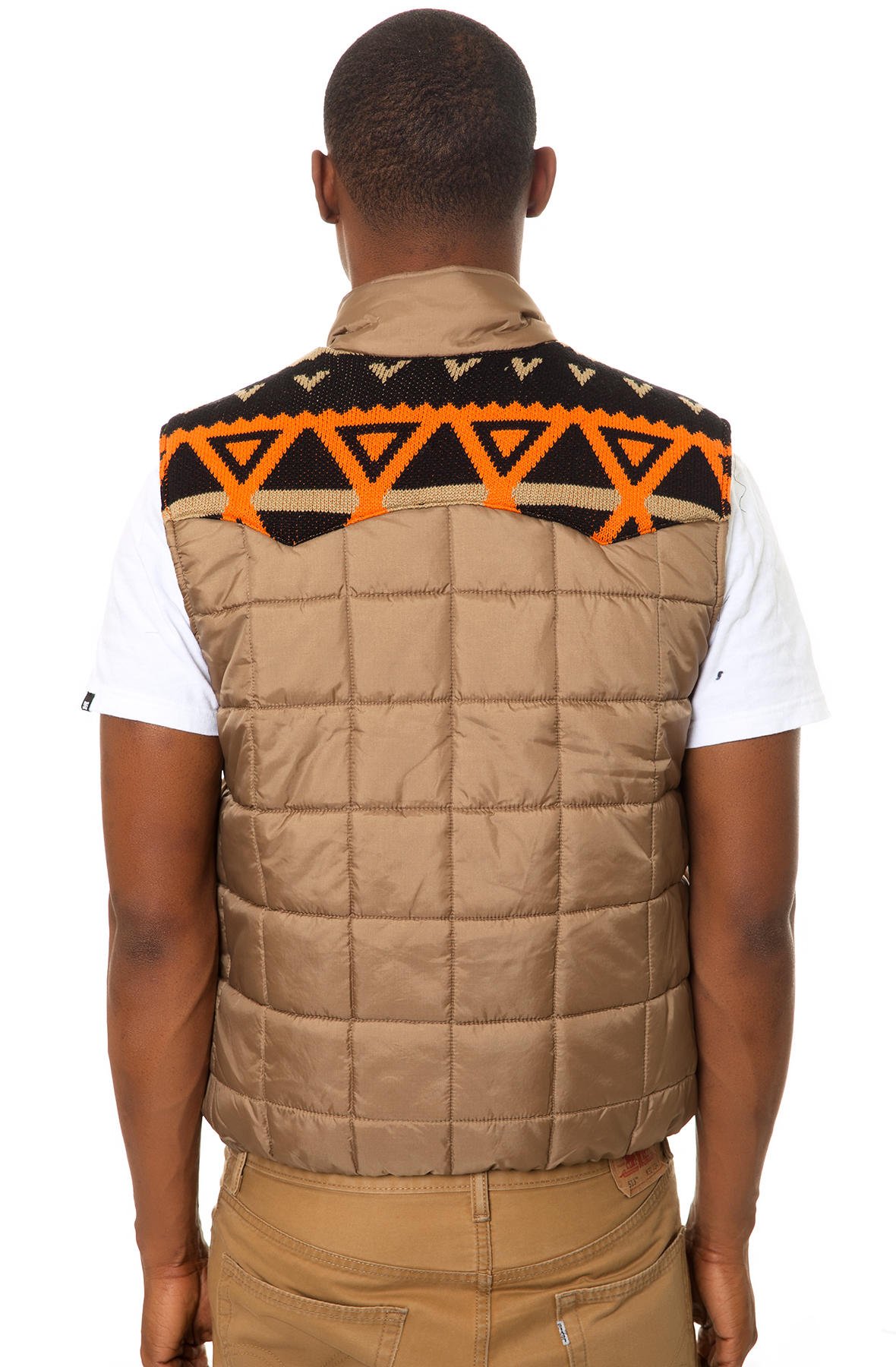 LRG Men's Alpine & Coke Puffy Vest - Lightweight Winter Jacket for Outdoor Activities, Hiking & Casual Wear