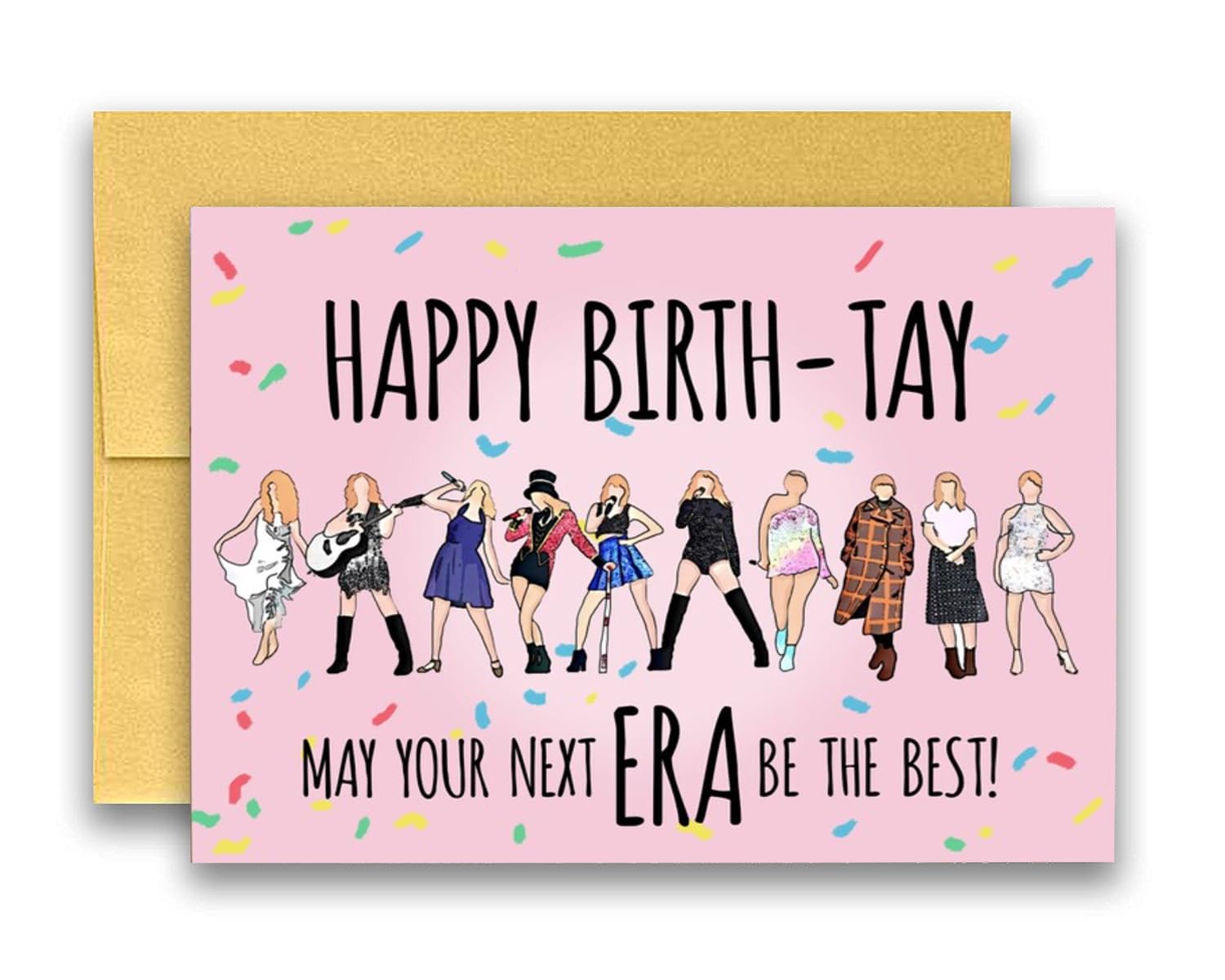 Funny Birthday Cards - Singer Era Themed Foldable Greeting Cards - Perfect Sweet Birthday Gifts for Women, Girls, Men & Fans (Includes 4.5x6.5 Card with Envelope) - Great for Birthday Parties, Surprise Gifts & Fan Celebrations