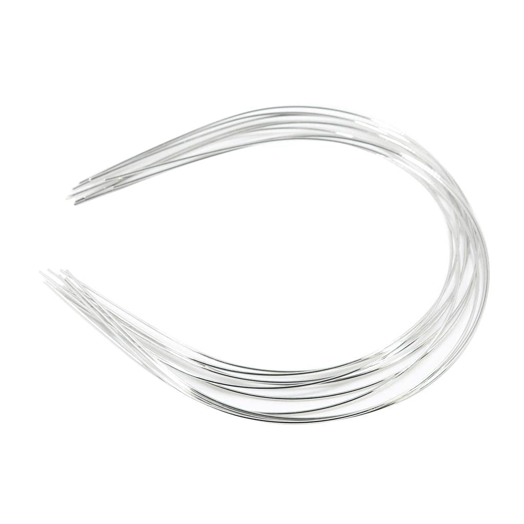 Zalati 10-Pack Stainless Steel Hair Hoops for DIY Headband Making - 1.2mm No Teeth Hair Bands - Perfect for Crafting, Fashion Accessories & Hair Styling