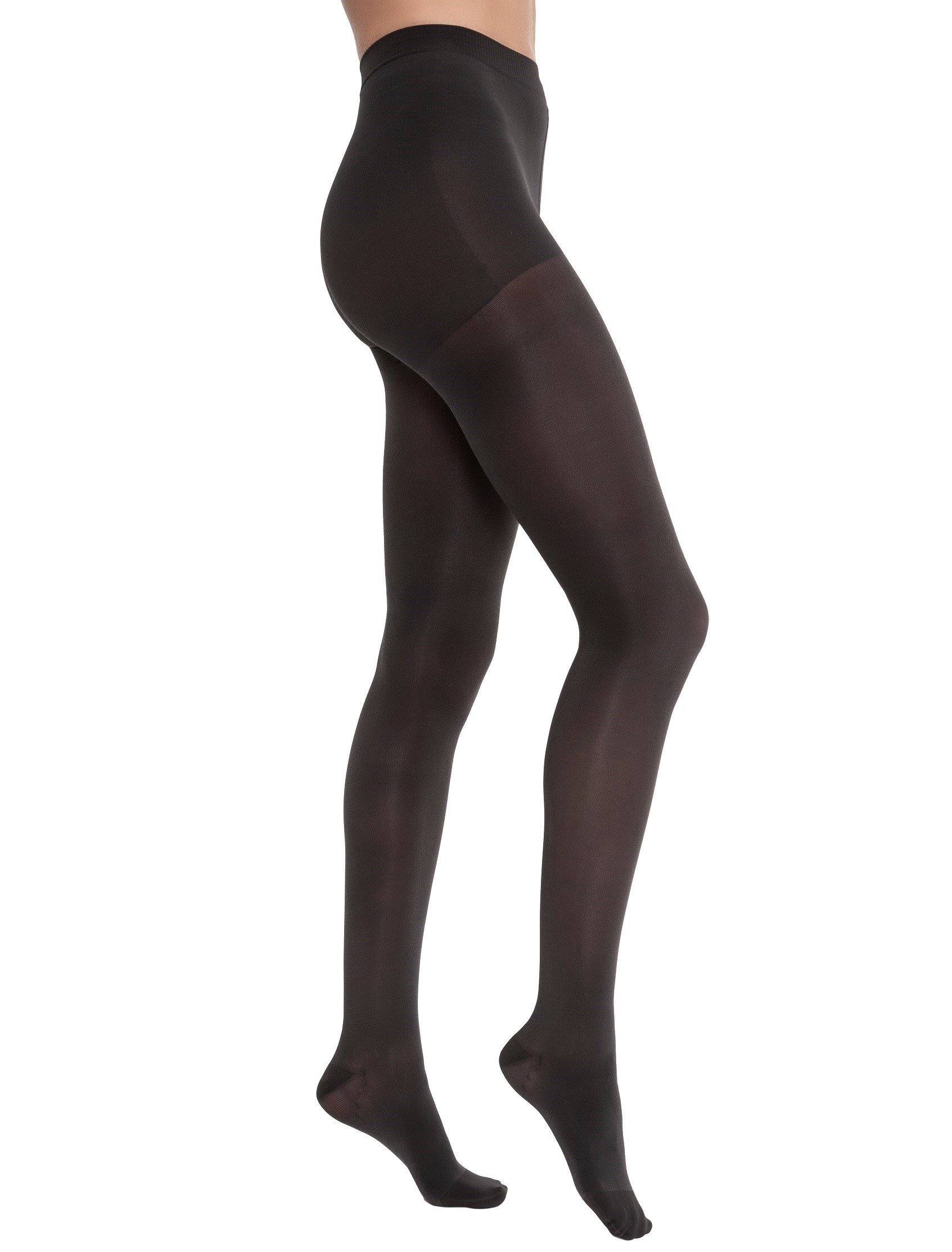 BSN Medical 115158 Jobst Opaque Compression Stockings 20-30 mmHg - Waist High Closed Toe for Women & Men, Large Size, Classic Black - Ideal for Varicose Veins, Edema & Travel