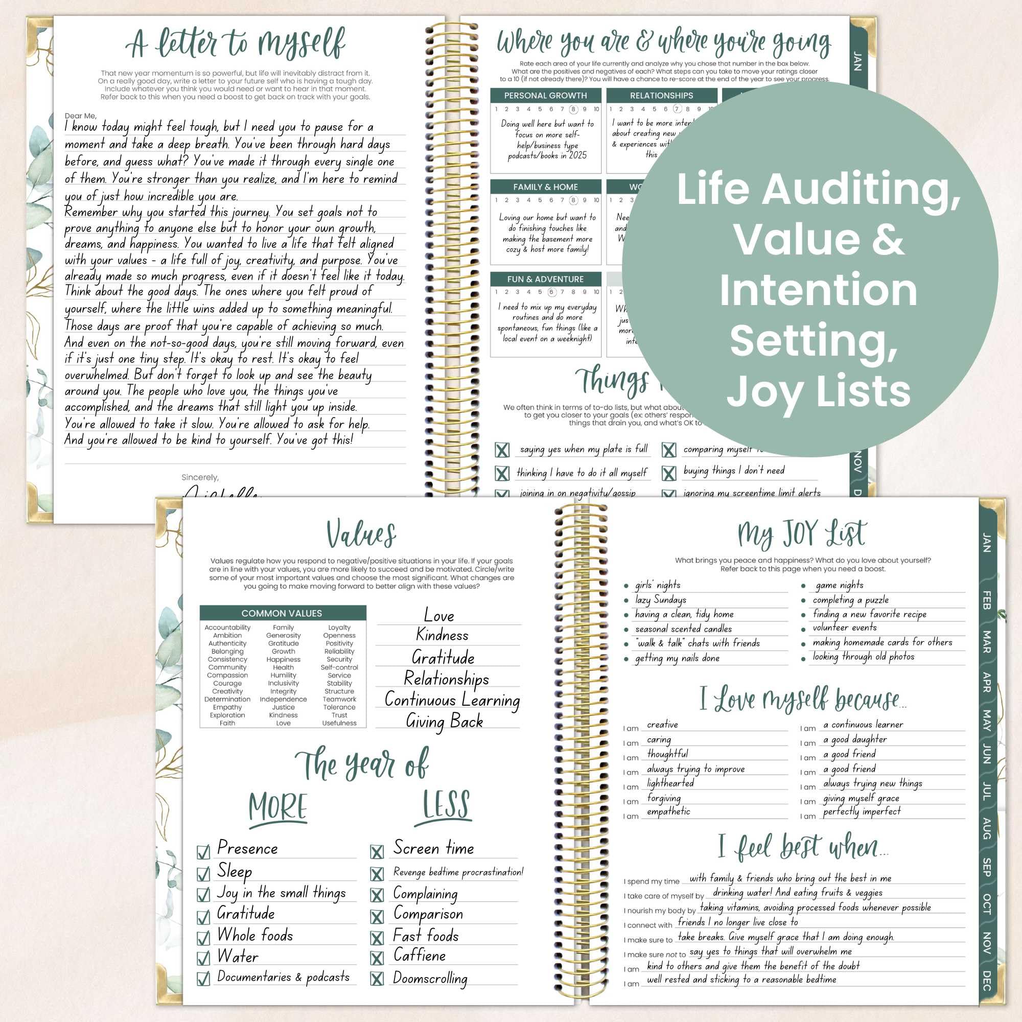 Bloom 2025 Hardcover Goal & Vision Planner - January to December 2025 Monthly/Weekly Organizer - 7.5