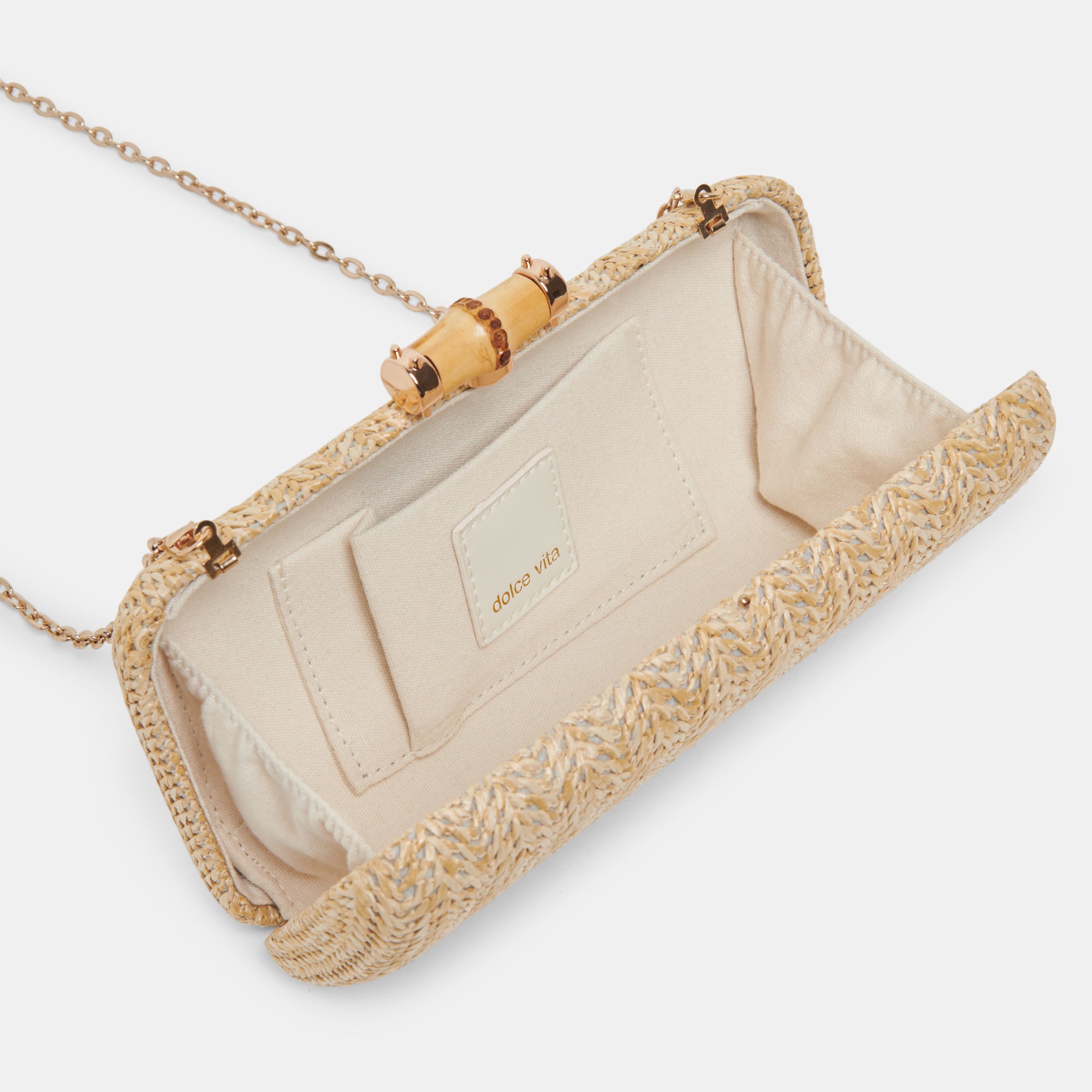 SOLACE CLUTCH NATURAL RAFFIA Handbag - Women's Woven Straw Purse for Summer Beach, Vacation & Outdoor Events - Fashionable Boho Shoulder Bag