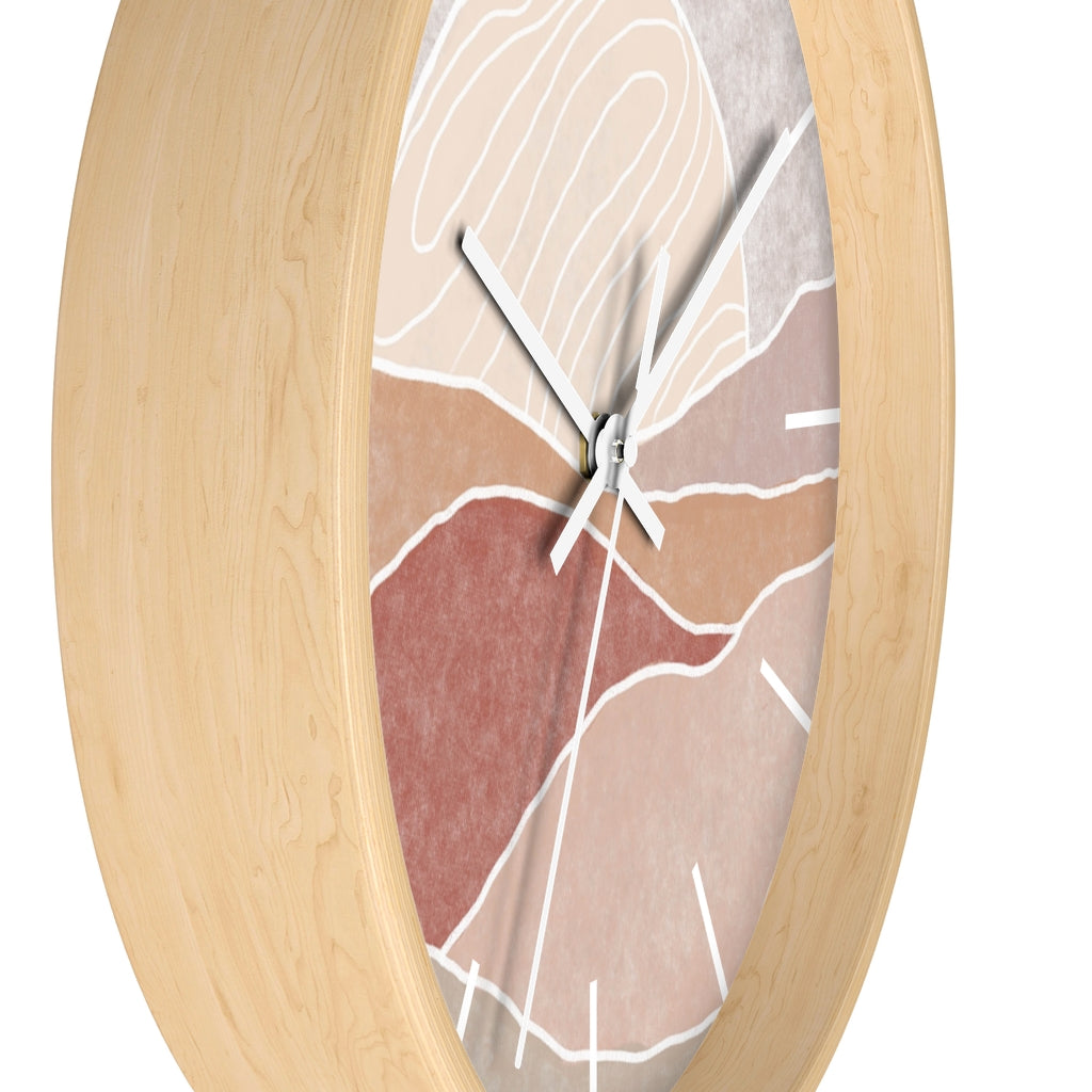 Silent Wall Clock with Sunset Modern Landscape Design - Battery Operated, No Ticking Noise - Perfect for Living Room, Bedroom, and Office Decor