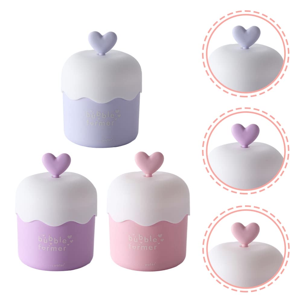 FRCOLOR 3-Piece Push Foam Maker Set for Face Wash & Shampoo | Facial Cleanser Foamer Cup | Rich Lather Cream Foamer | Perfect for Skincare & Haircare Routine at Home or Travel