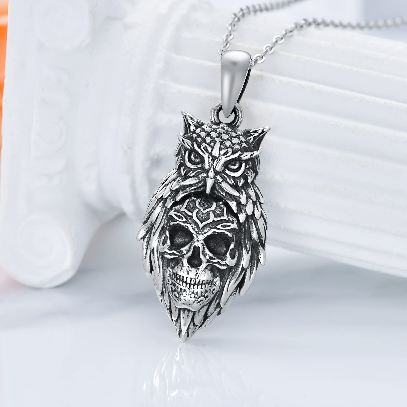 925 Sterling Silver Animal Pendant Necklace - Owl, Highland Cow, Squirrel, Fox, Otter, Bunny & Dog Charms | Unique Jewelry Gifts for Women & Men | Perfect for Birthday, Christmas & Everyday Wear