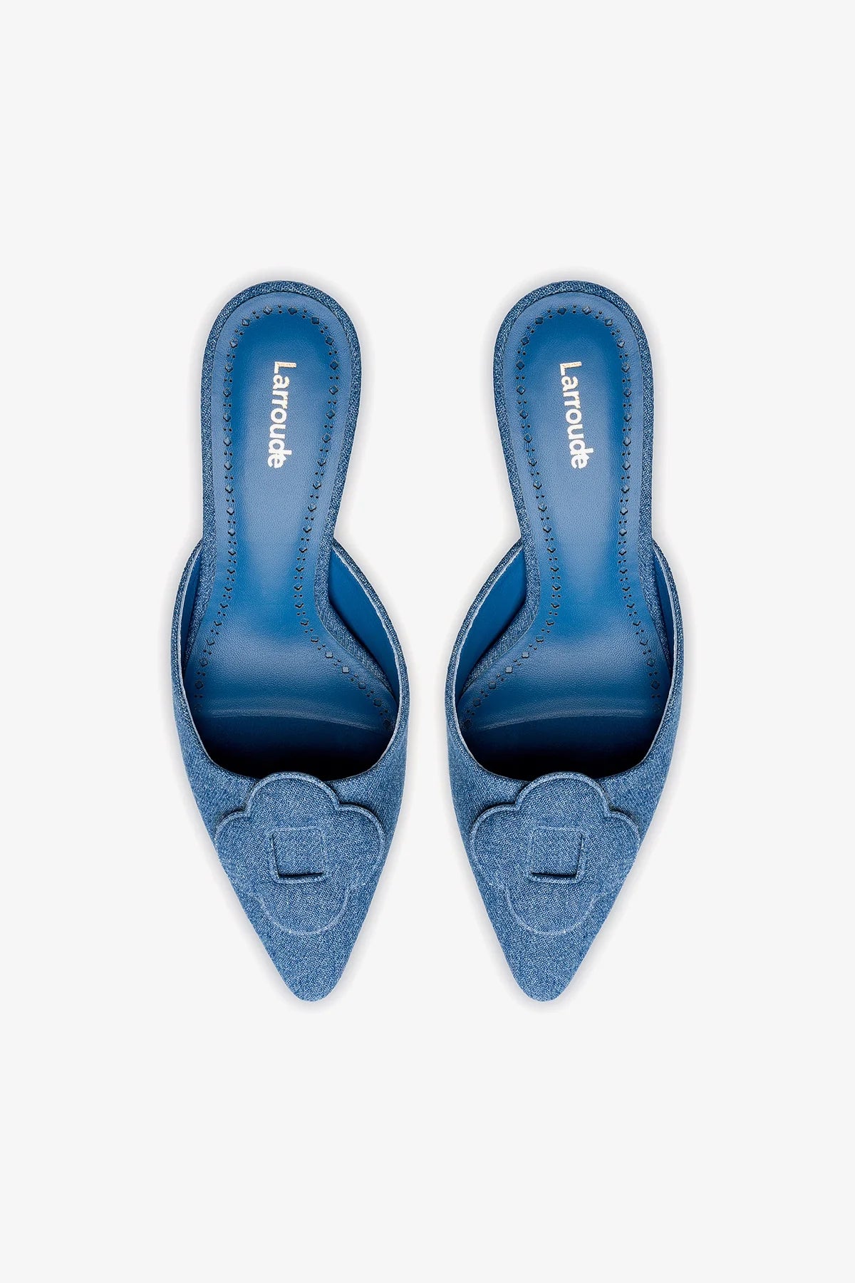 Flora Pump In Blue Stoned Denim - Stylish Women's Denim Shoes for Casual Outings & Date Nights