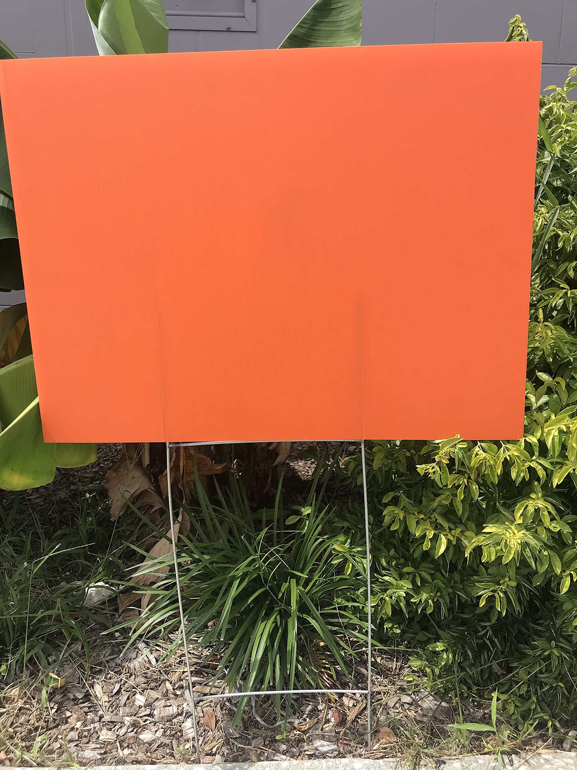 20 Pack 18x24 Inch Orange Corrugated Plastic Sign Boards with 24