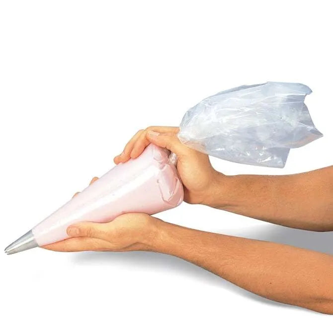 Extra Strength Plastic Pastry Bags 21 Inch - 100 Count Bulk Pack for Professional Baking, Cake Decorating & Icing - Disposable Piping Bags for Home Bakers and Commercial Kitchens