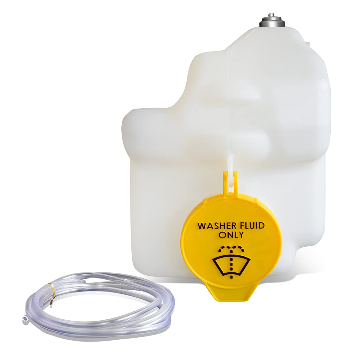 Auto Dynasty CH1288147 Car Windshield Washer Reservoir Tank with Cap & Pump - Compatible with 2003-2006 Jeep Wrangler (White) - Perfect for Off-Roading & Daily Driving Maintenance
