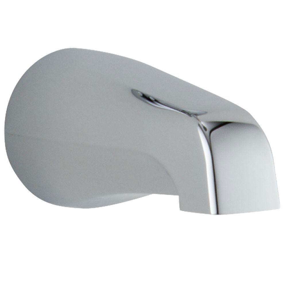 Delta 864550 5-1/4 Inch Chrome Tub Spout - Durable Brass Construction for Bathroom Faucet Replacement | Perfect for Shower & Bathtub Installations