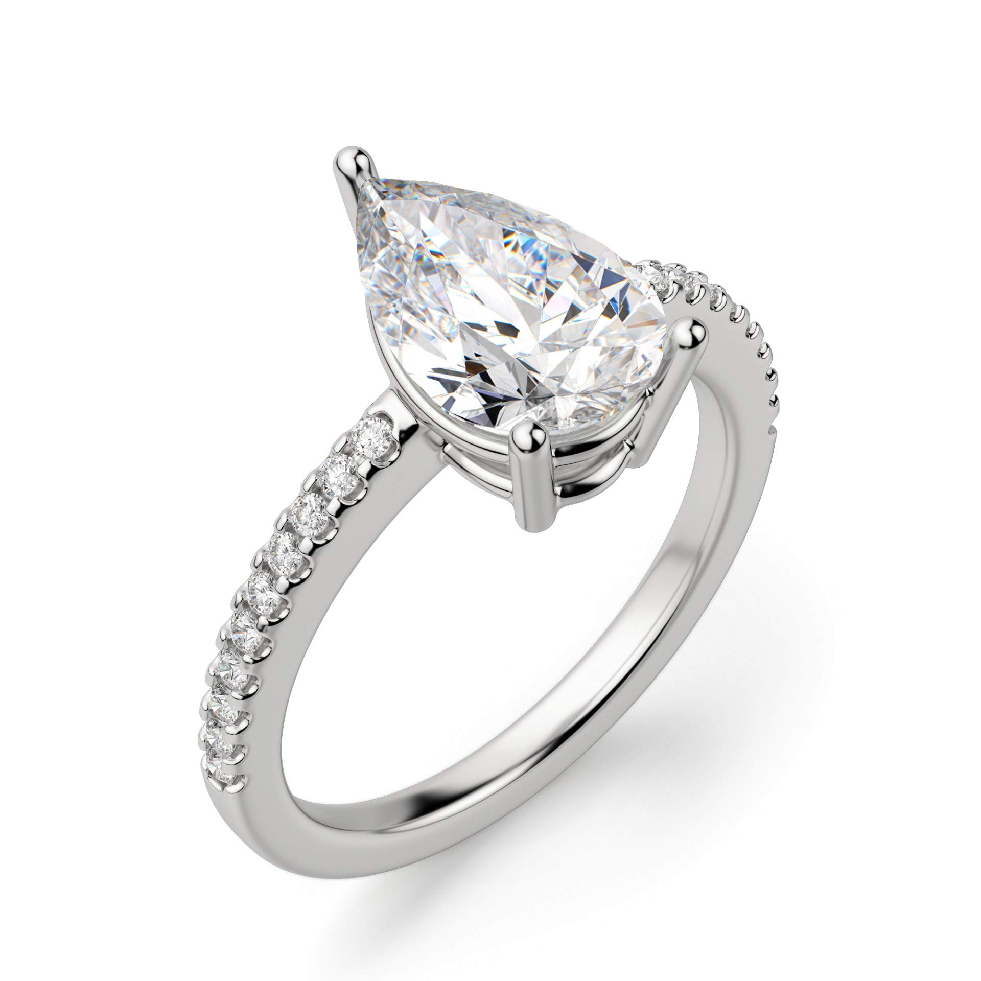 3 CT Pear Moissanite Engagement Ring Wedding Bridal Set, Diamond Anniversary Ring, Solitaire Halo-Setting Vintage Silver Ring for Women - Perfect for Proposals, Weddings & Anniversary Gifts