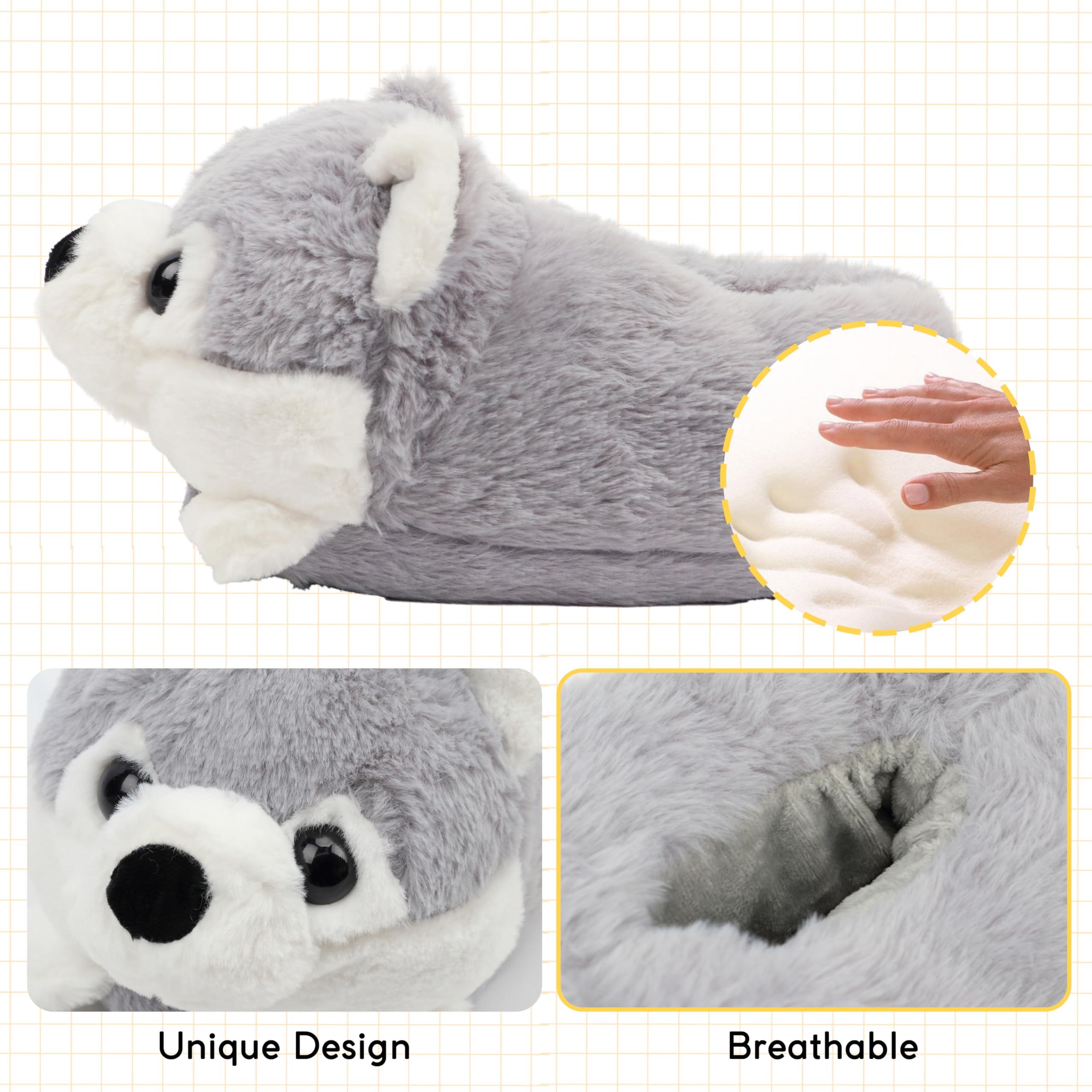 Women's Cute Bunny Slippers - Plush Animal House Shoes with Warm Fleece Lining | Novelty Cartoon Slippers for Birthday & Christmas Gifts | Perfect for Cozy Home Wear, Lounge Relaxation & Winter Comfort