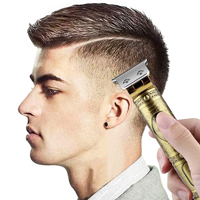 Professional Mvel Hair Trimmer for Men & Women - Adjustable Blade Clipper, Shaver & Close Cut Machine (Gold) | Perfect for Home Grooming, Barber Shops & Travel Use