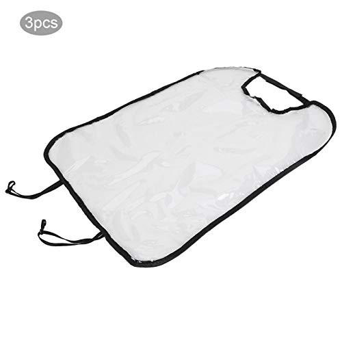 Car Chair Protector 3Pcs - Dirt-Proof Car Seat Back Cover with Black Border for Easy Cleaning, Perfect for Family Road Trips and Daily Commutes