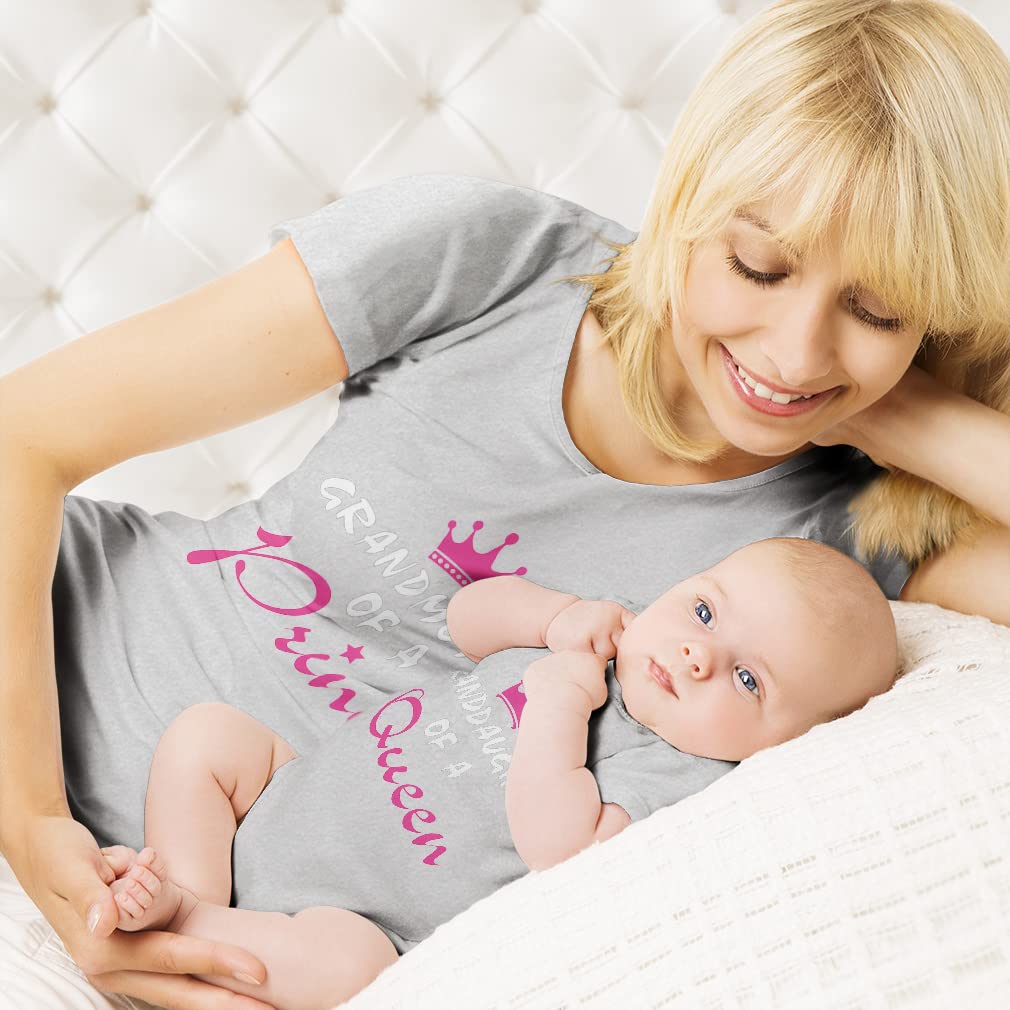 Mom and Baby Matching Outfits - Queen & Princess Grandmother Granddaughter Sets | Perfect for Family Photos, Special Occasions & Mother-Daughter Bonding