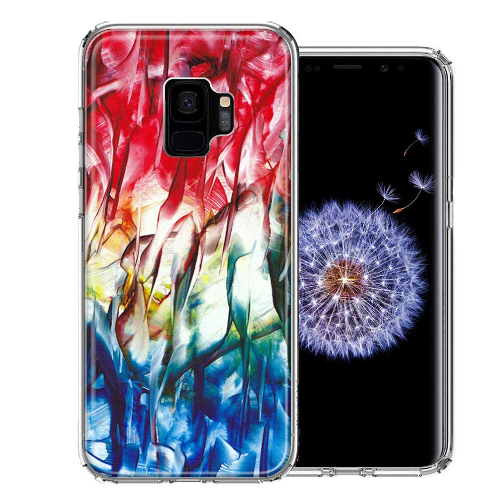 Samsung Galaxy S9 Case - Land Sea Abstract Design Dual Layer Protective Cover for Shock Absorption | Perfect for Outdoor Adventures, Travel & Daily Use