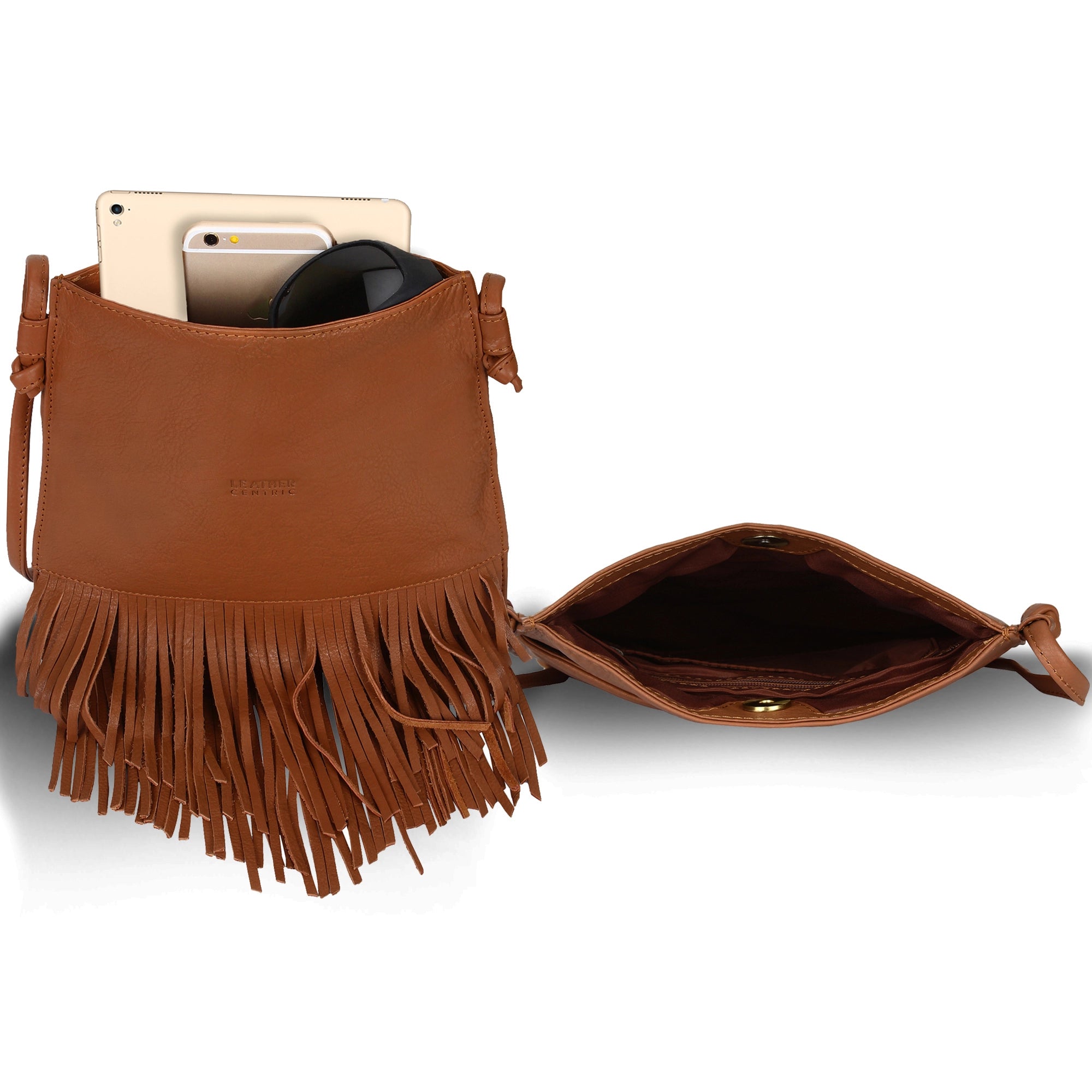 Stylish Leather Fringe Tassel Hobo Bag for Women - Medium Brown Crossbody Purse | Perfect for Casual Outings, Date Nights & Travel Accessories