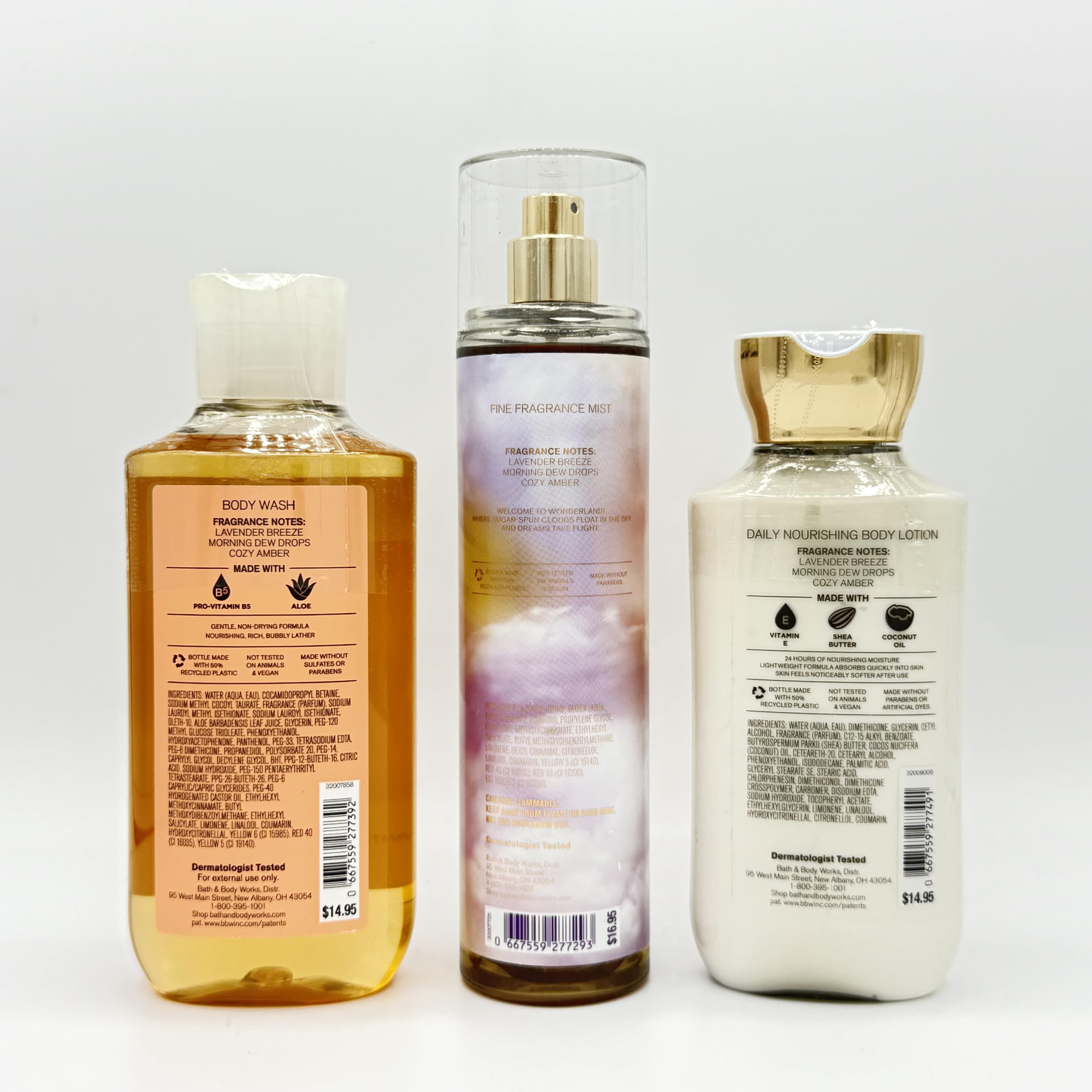 Cloud Nine Bath & Body 3-Piece Gift Set - Hydrating Body Wash, Refreshing Fragrance Mist & Nourishing Body Lotion for Soft Skin | Perfect for Self-Care, Spa Days & Gifts